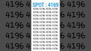 How Fast Can You Isolate 4169 From The Number Set? シViral シ
