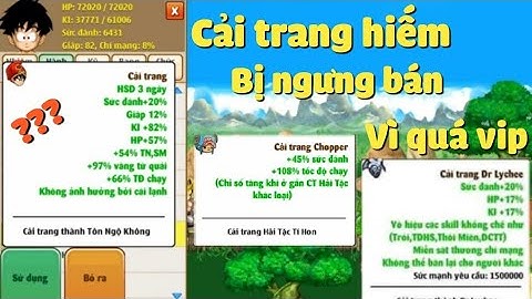 Zong1sao || Top 3 Cải Trang Siêu Hiếm Bạn Sẽ Không Tin Nó Từng Tồn Tại Trong Game - Ngọc Rồng Online