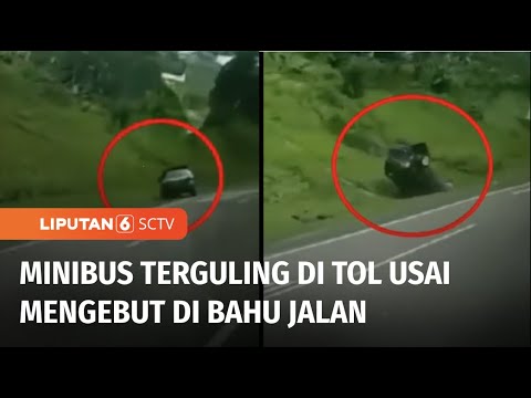 Viral! Menyalip dari Bahu Jalan, Minibus Terguling di Jalan Tol Semarang-Solo | Liputan 6