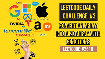 Convert an Array Into a 2D Array With Conditions - #3 | Leetcode 2610 | Daily Challenge |🌟 தமிழில் 🌟