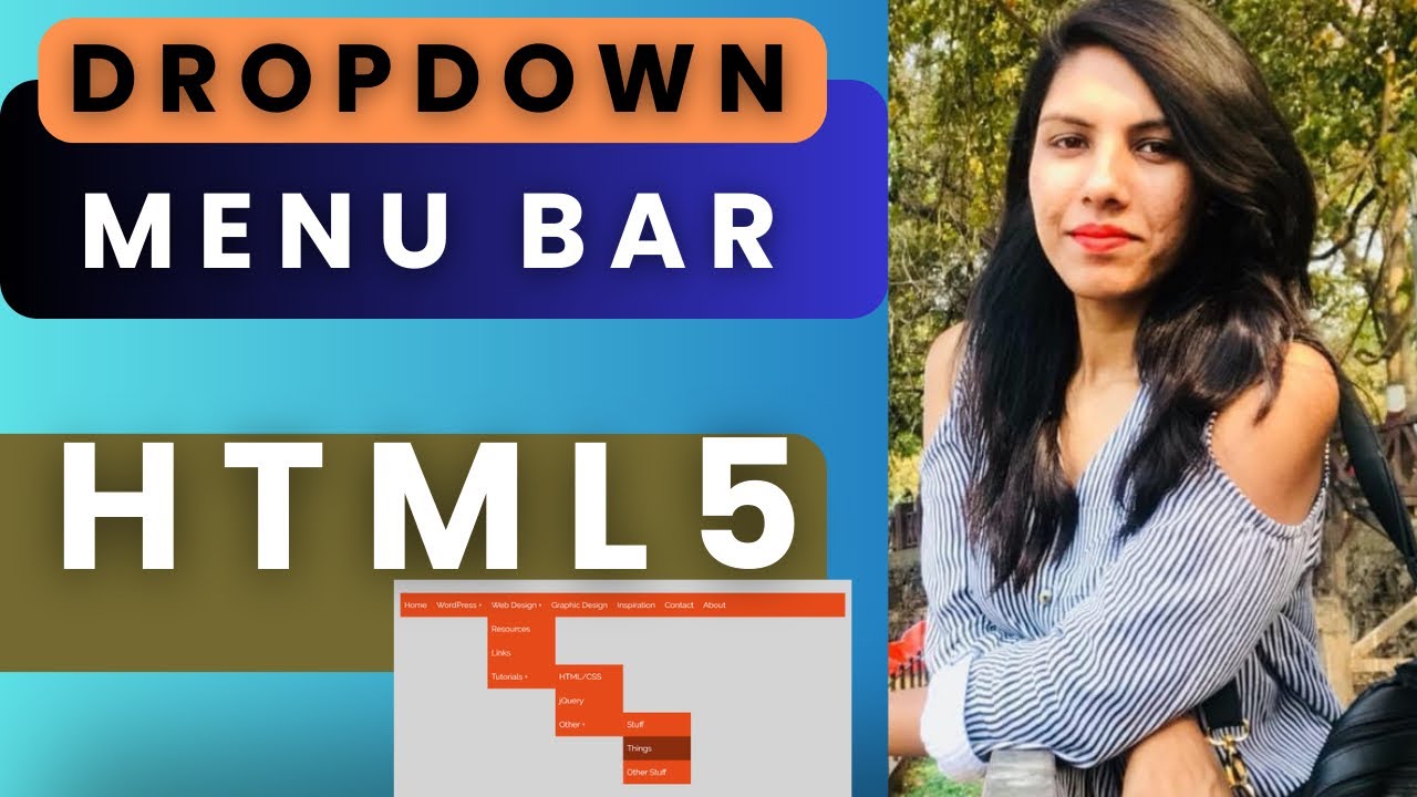 How To Create DropDown Menu List Using HTML and CSS | HTML Website ...
