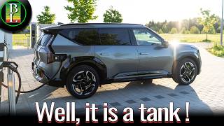 Kia EV9 GT Range Test 130 km/h (81 mph) – 508 HP Electric SUV on Autobahn