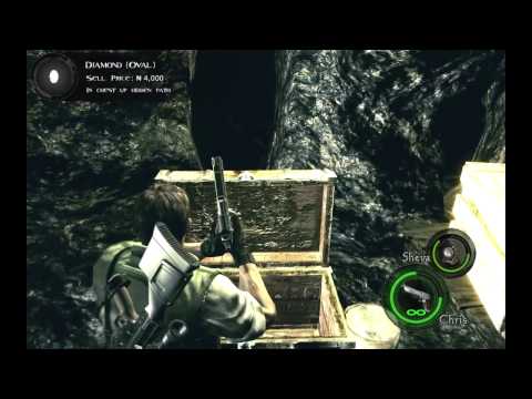 Chapter 2-2, Train Station BSAA Emblems, Treasures & Weapons. [Resident Evil 5]