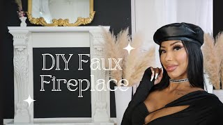 Renter Friendly DIY Faux Fireplace