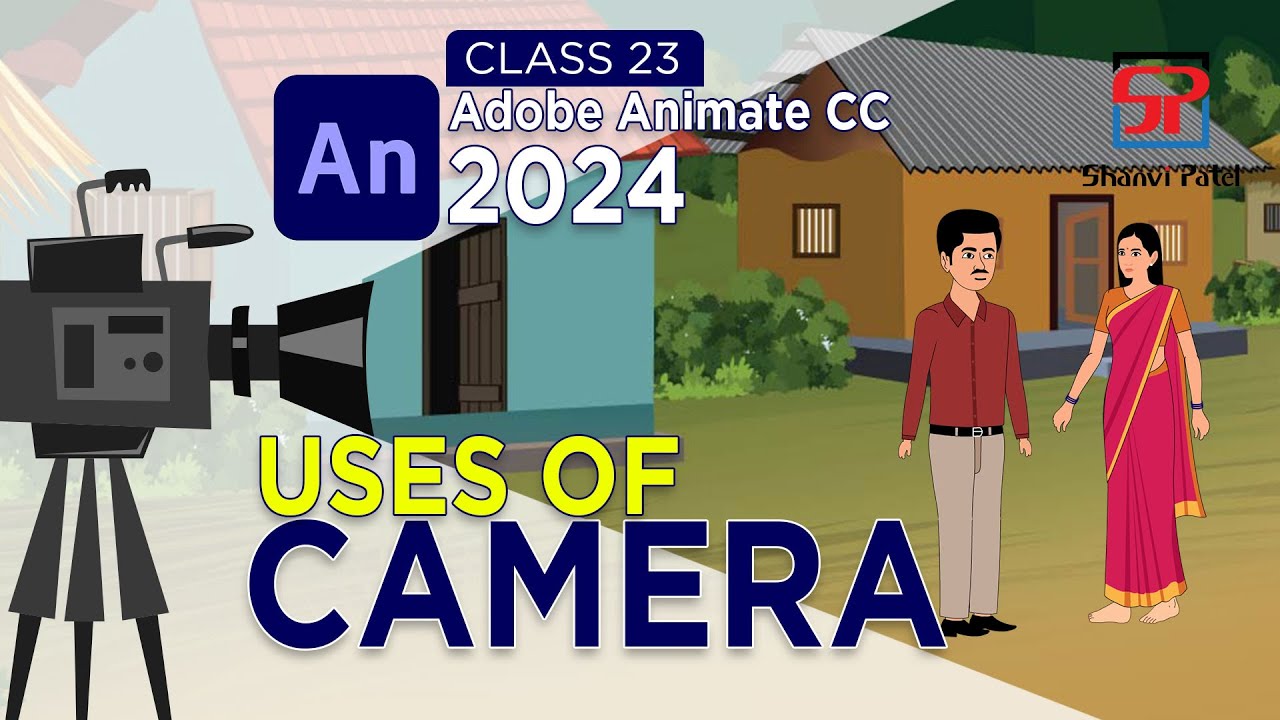 Adobe Animate CC 2024 Advance Level: How to use camera | 2D Animation | 2D Cartoon | Hindi