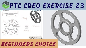 PTC Creo parametric 7.0||Basic 3D Modelling||Simple Drawing Exercise-23||Beginners