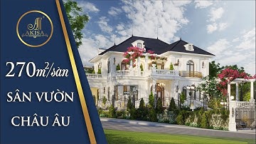 Khám phá kiến trúc Biệt Thự Tân Cổ Điển châu Âu 2 tầng 3 phòng ngủ (CĐT: bà Vinh - Lào Cai) BT22742