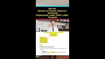 Get the Ministry of Human Resource Reviewed Employment Letter /Offer Letter Template