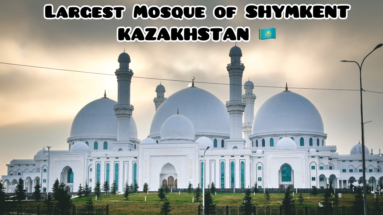 Largest mosque in Shymkent Kazakhstan 🇰🇿/ White Mosque Kazakhstan 🇰🇿/ 