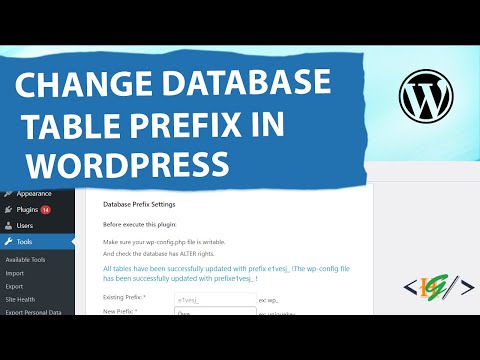 How to Change Database Table Prefix through Plugin | Database Prefix