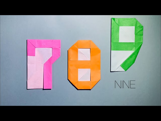 おりがみ】NINE-9-【origami number】 - YouTube