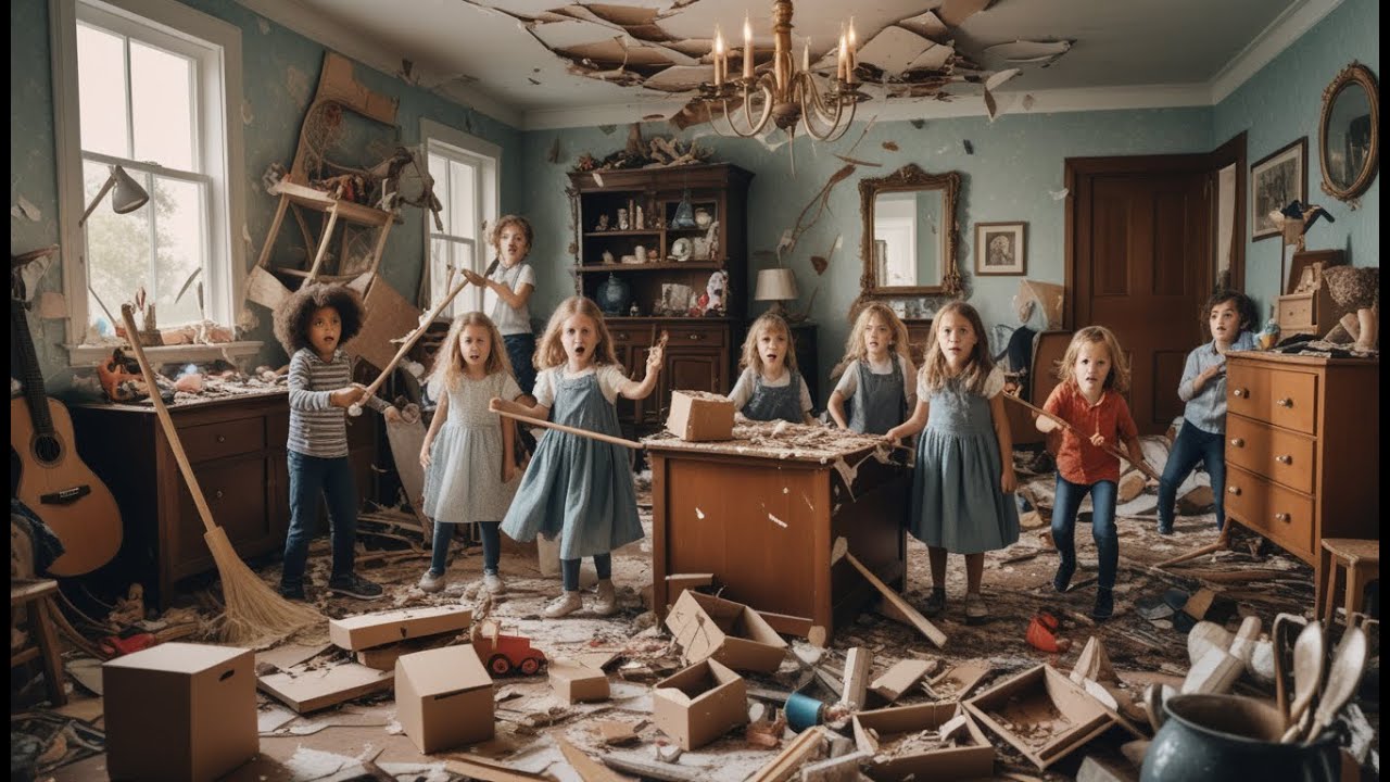 اطفال اشقية دمرو البيت وابوهم مش قادر عليهم فبيجبلهم ساحرة تسيطر عليهم بسحرها🧙