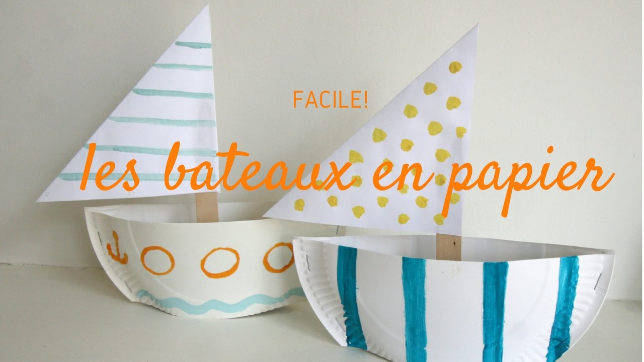 How to make a boat from a paper plate - YouTube