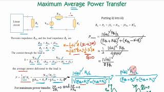 27. Conditions for Maximum Average Power Transfer of AC Circuit & Formula of Maximum power Transfer।