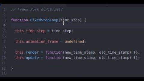 Fixed Time Step Game Loop in Javascript!