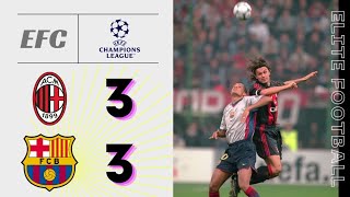 AC Milan vs Barcelona 3-3 (HD 60 Fps) || UCL 2000-2001 || Hattrick Rivaldo - Brace Albertini