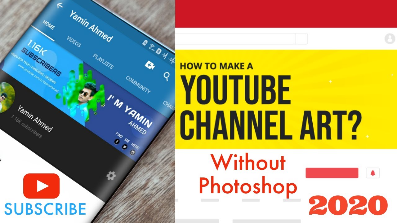 Download How To Make A YouTube Channel Banner Art Free PSD - YouTube