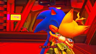 Sonic  Tails Nine Hug Scene Sonic Prime  Episode 6  High Quality 