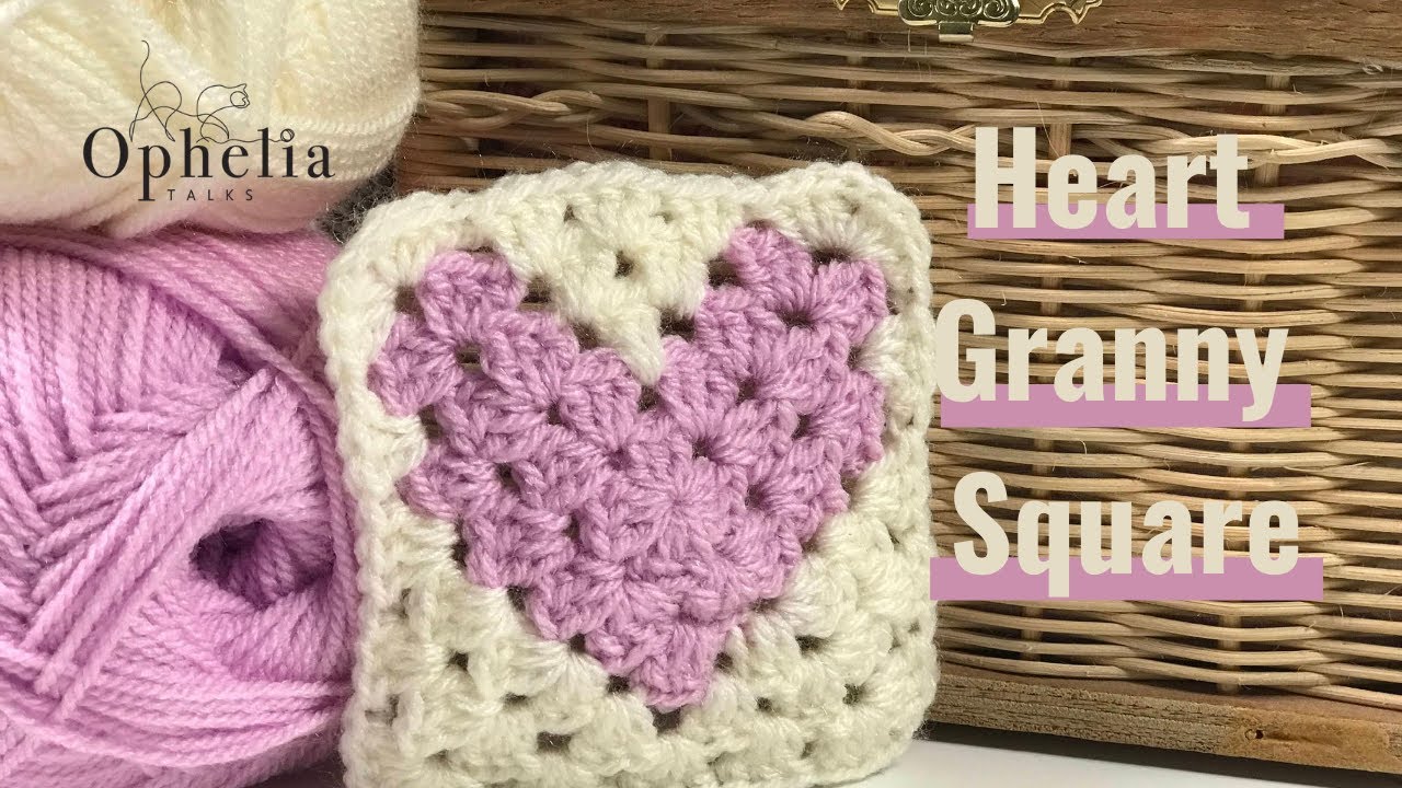 How to Crochet a Solid Heart Granny Square 