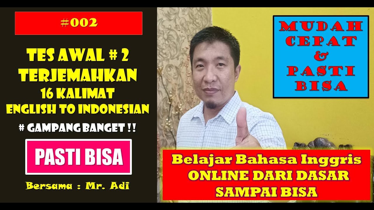 BELAJAR BAHASA INGGRIS DARI DASAR SAMPAI BISA YouTube