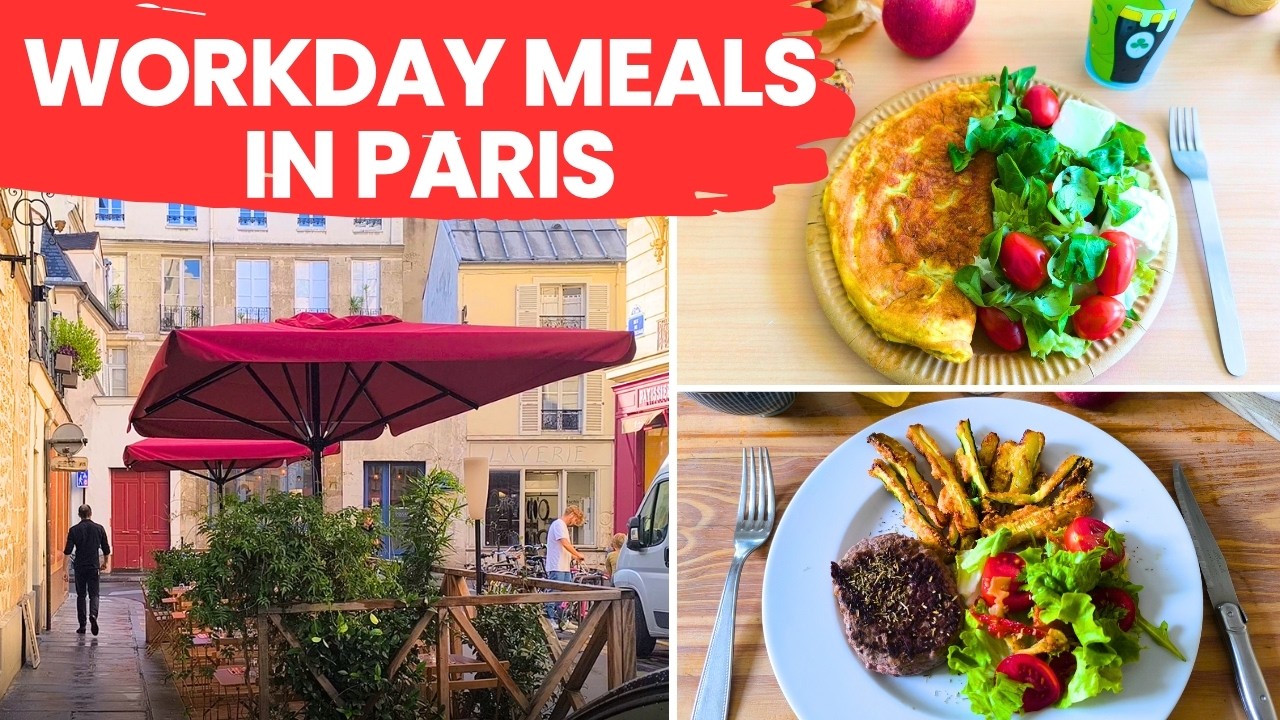 French woman typical meals Working 9 to 5 in Paris  | What I EAT in a day