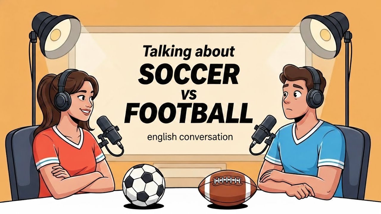 Learn Soccer and Football Differences| English Podcasts for Easy Conversation
