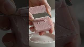 Hands scraping soap powder. Aesthetic Soap Shaving ASMR 🧼✨ #shorts