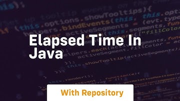 elapsed time in java