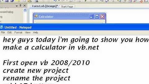 How to make a simple calculator in microsoft visual basis 2008/2010(part 1/2) Design