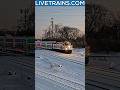 Metras Christmas Train at Des Plaines! #trains #christmastrain #snow #holiday  thumbnail