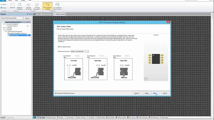SOLIDWORKS PCB: IPC Compliant Footprint Wizard