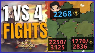 FIGHTS ARE FINALLY HERE! (1v4 Zone 7 Fights) Rise of Kingdoms