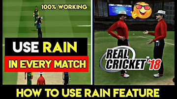 How to Use Rain Interruption On Every Match || Real Cricket 18 || Secret Setting😎