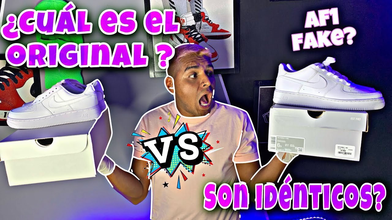 NIKE AIR FORCE 1 ORGINAL VS RÉPLICA ||EL BELICIENCE - YouTube