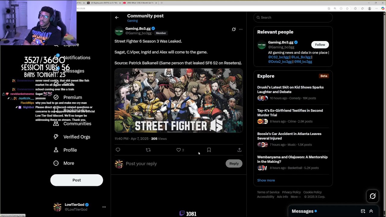 LowTierGod Complains About SF6 Season 3 DLC Leak - YouTube