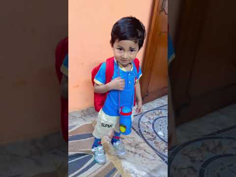 My son First day in school #ytshorts #school #cutebaby