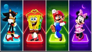 Tiles hop challenge: Shadow Vs SpongeBob Vs Mario Vs Mickey Mouse