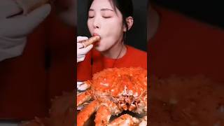 Asmr Giant King Crab eating show || crunchy kingcrab mukbang eatingshow || boki eating King Crab