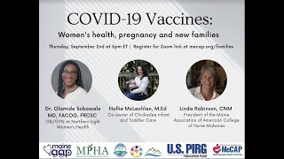 COVID-19 vaccines: women's health, pregnancy and new families