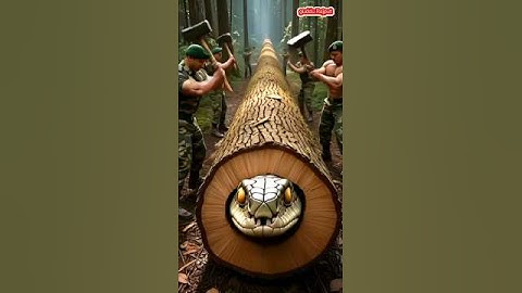 rescue Indian Army soldier giant python in wood trunk #animals#funny #shorts #india