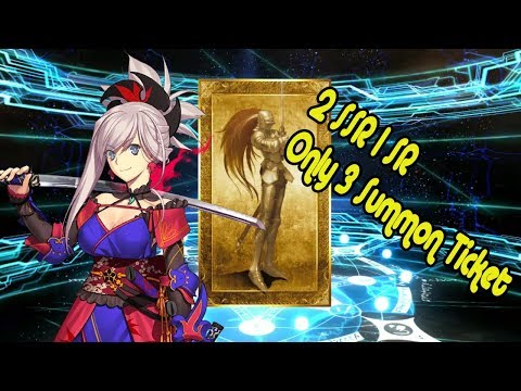 FGO Gacha - 2SSR and 1SR Only 3 Summon Ticket??!!