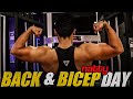 Intense back  biceps workout fat loss transformation   sarthak goel