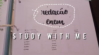 STUDY WITH ME 4 | fazendo uma redação de 2001 do Enem