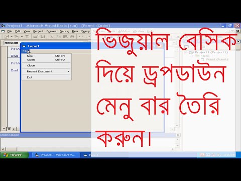 How to Create Drop down Menu in Visual Basic.