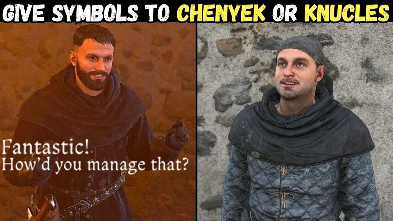 Give the Thieves' Symbols to Chenyek or Knuckles in Kingdom Come Deliverance 2