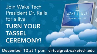 Wake Tech Live Graduation Tassel Turning