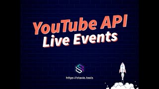 Live Events Builder - Google API Keys by Staxio ⚡️ 550 views 1 year ago 7 minutes, 19 seconds