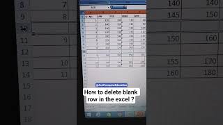 delete the blank row in the excel. #keyboard #computer #exceltips #exceltricks #gyan #shortcutkeys