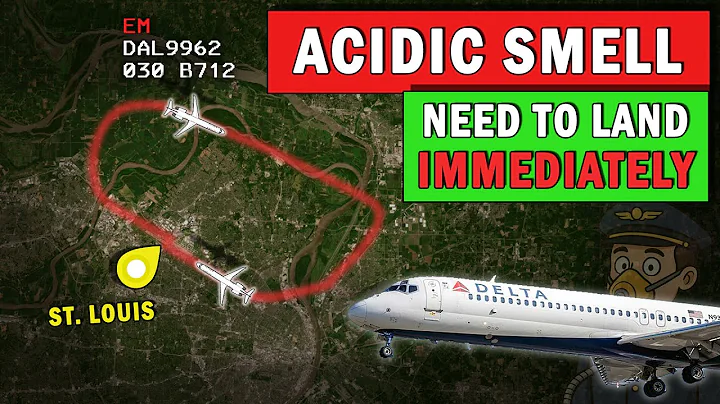 ACIDIC SMELL ONBOARD | Delta Plane Emergency at St. Louis