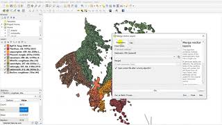 How to merge multi layers in QGIS